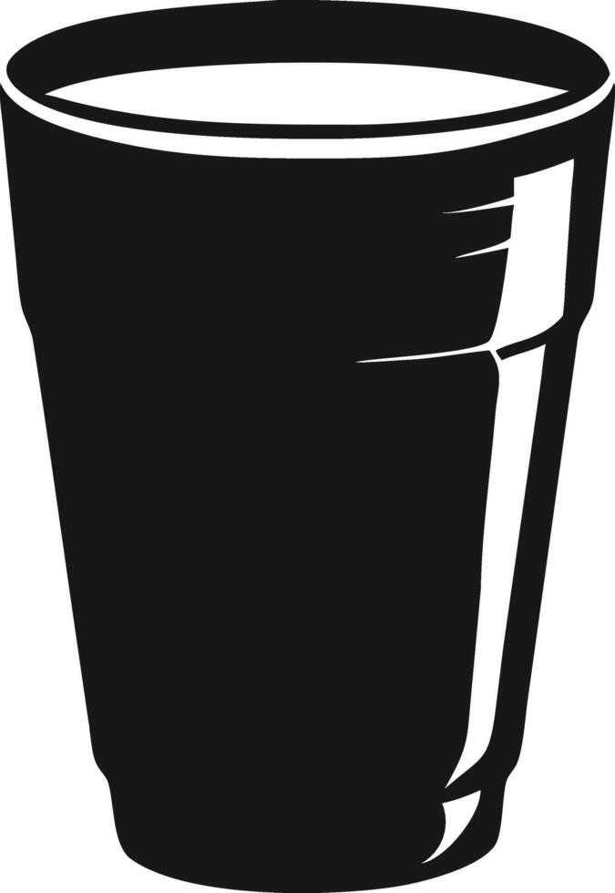 Black Flower Pot Monochrome Graphic vector