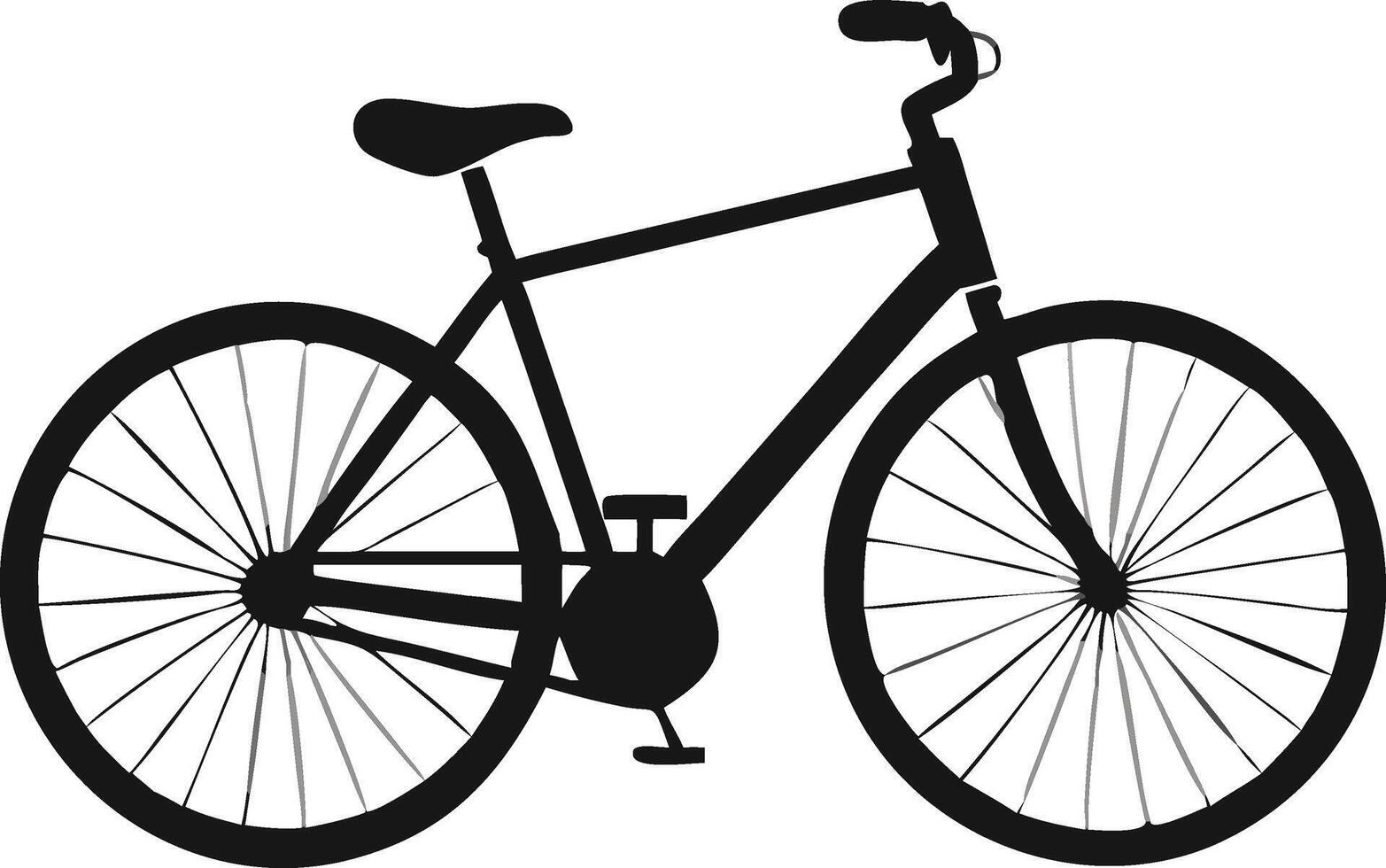 Black Bicycle Icon Illustration Design vector