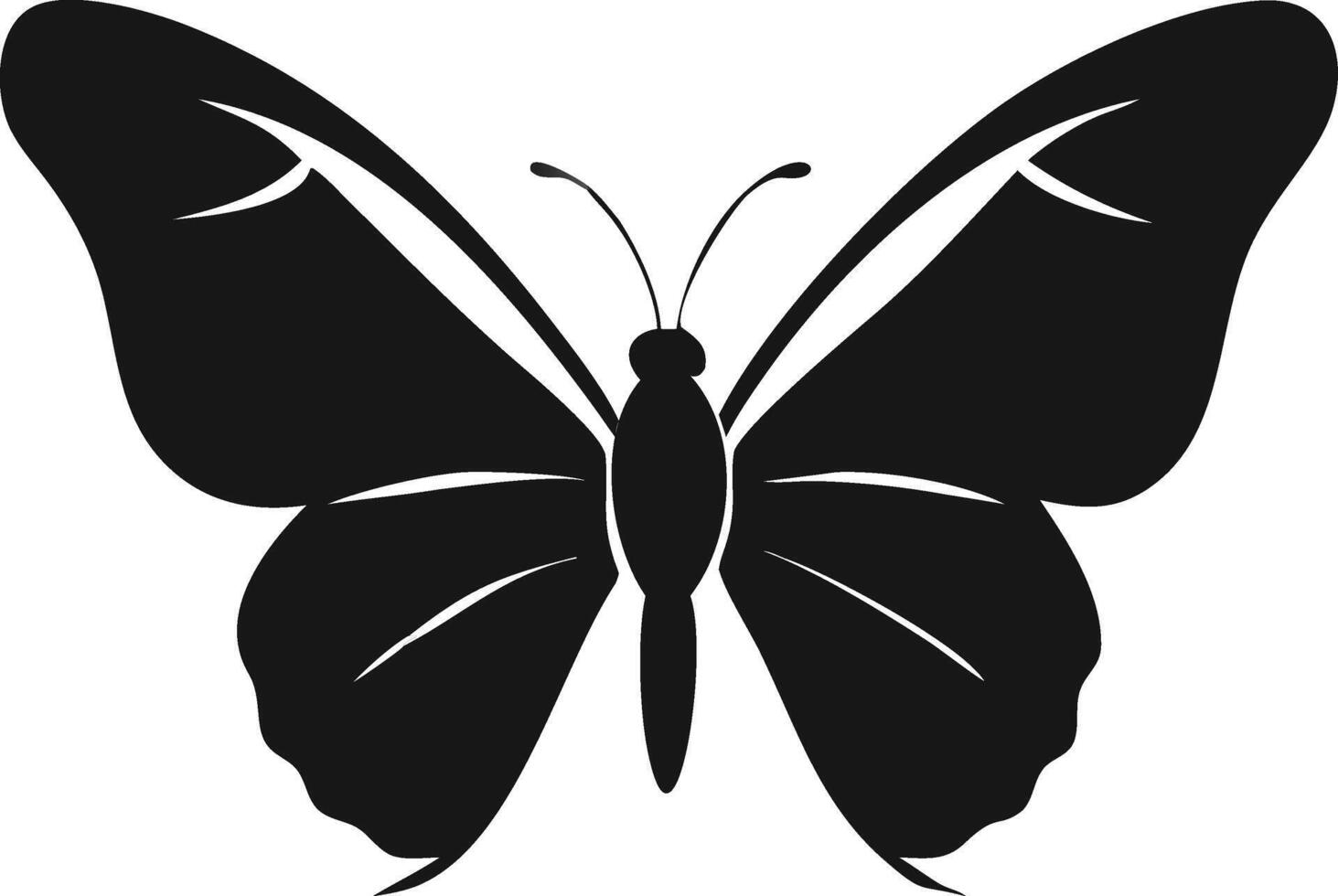 Black Butterfly Silhouette Graphic Illustration vector