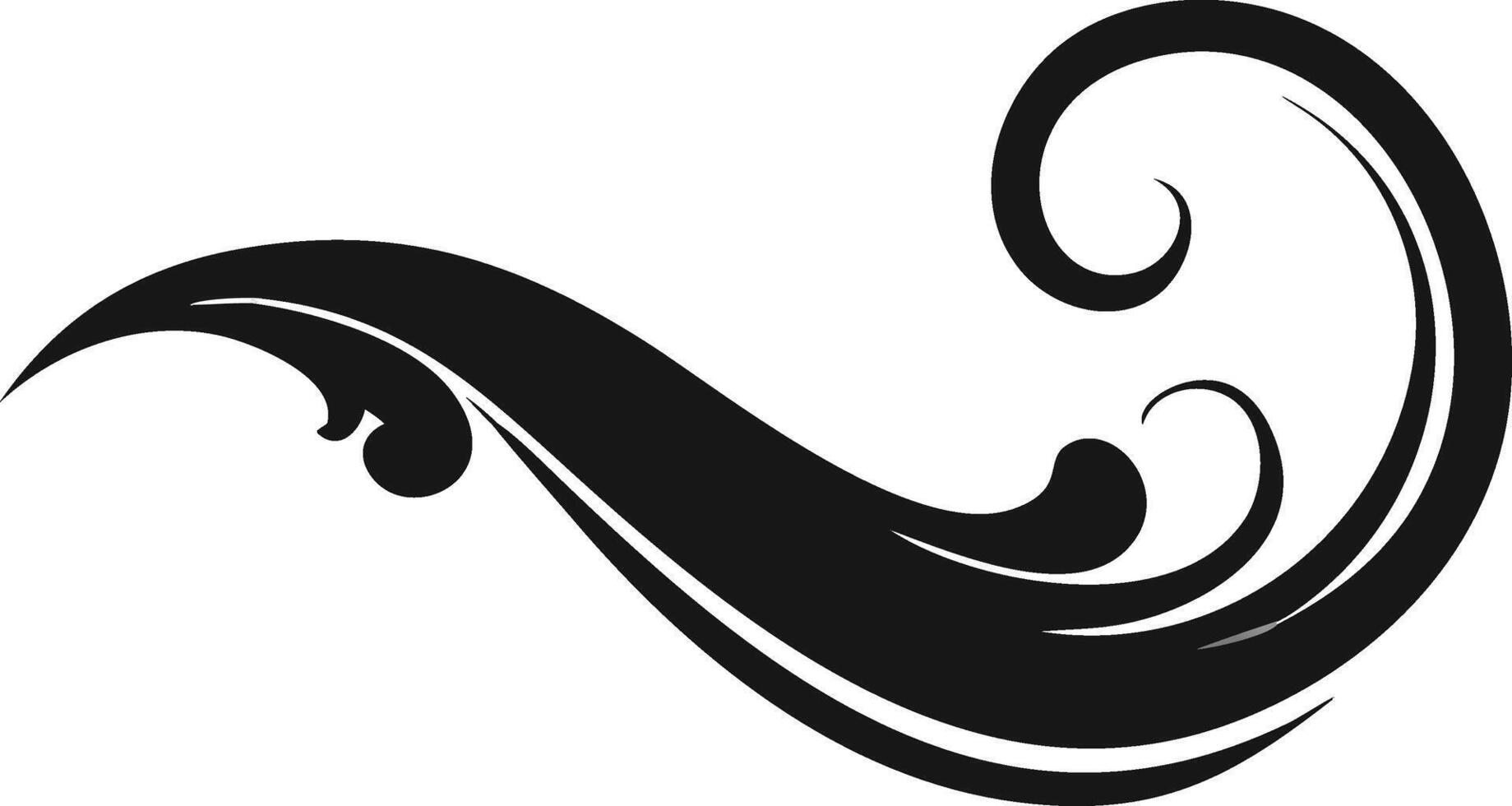 Black Floral Decorative Design Element vector