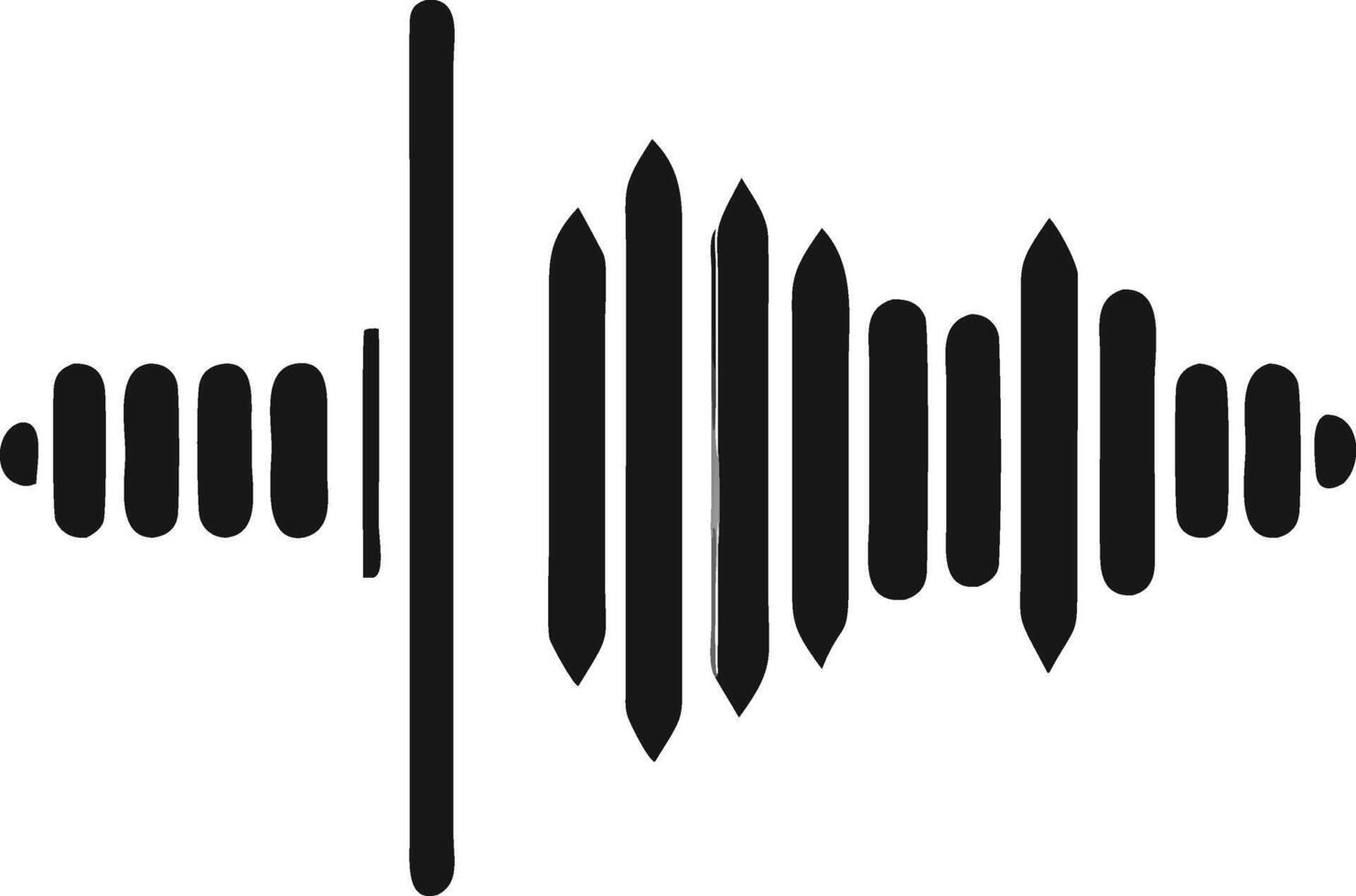 Black Sound Wave On White Background vector