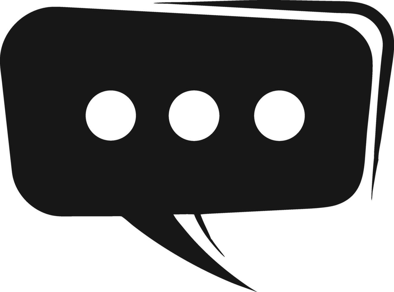 Black Speech Bubble Illustration Communication Symbol vector