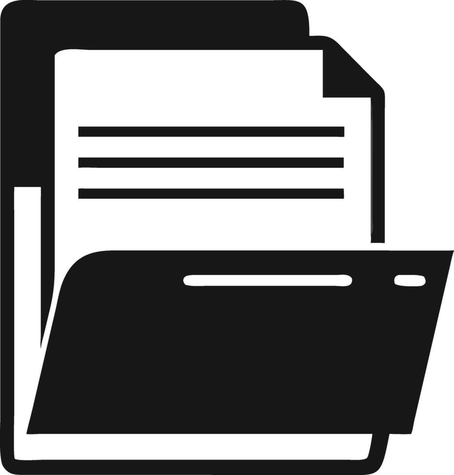 Data Folder With Document Illustration vector