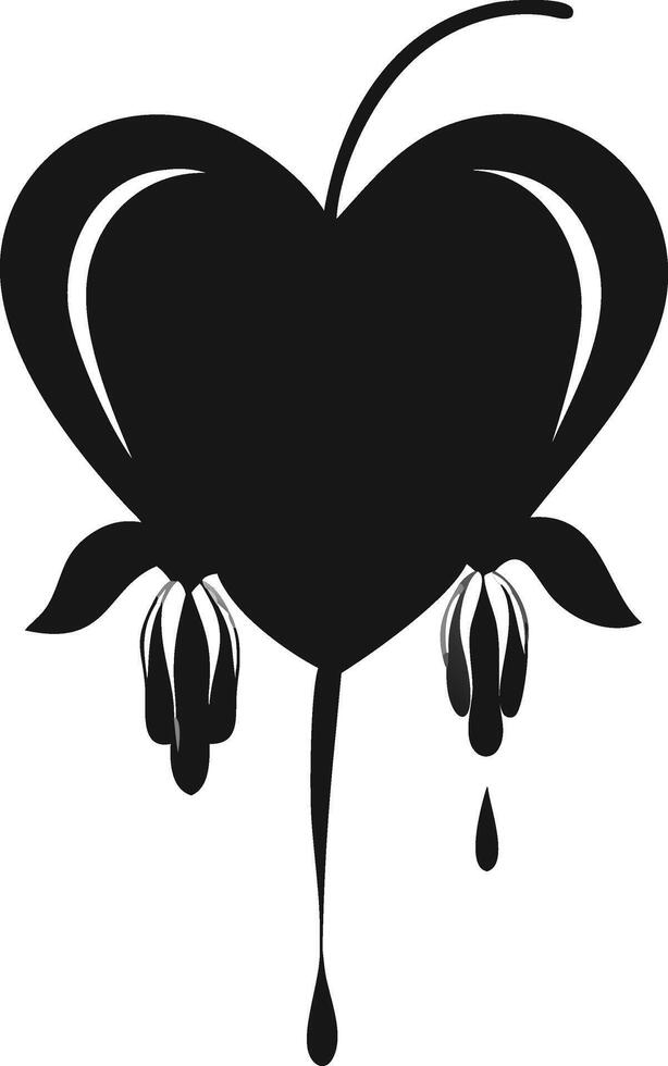 Bleeding Heart Flower Simple Illustration vector