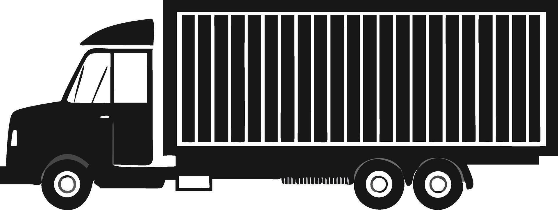 Delivery Truck Icon Black And White vector
