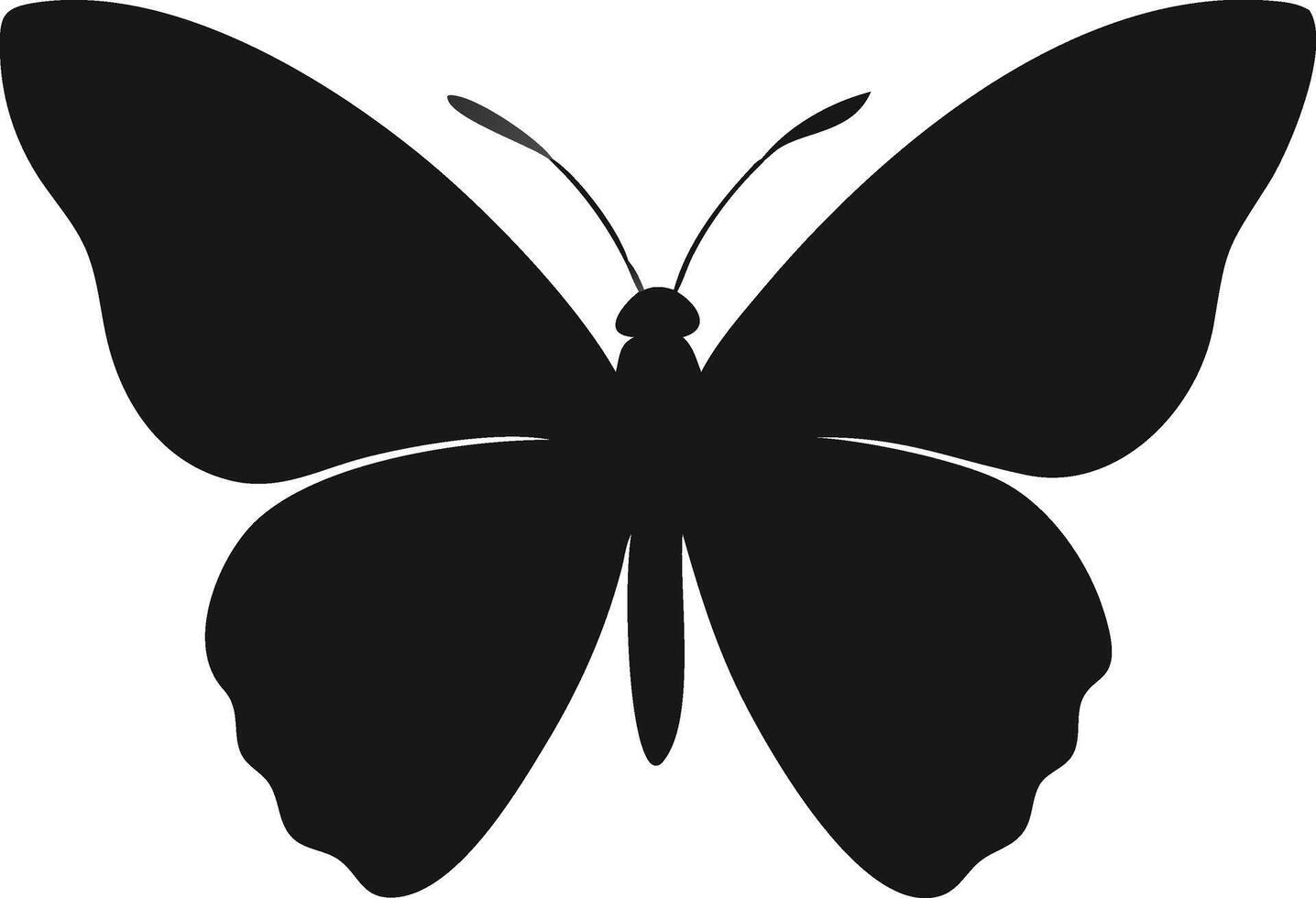 Butterfly Silhouette Insect Animal Illustration Art vector