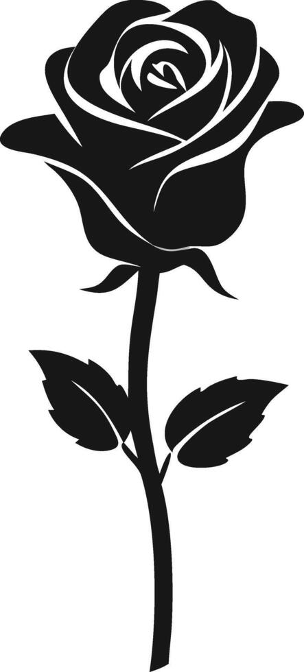 Elegant Black Rose Illustration Design vector
