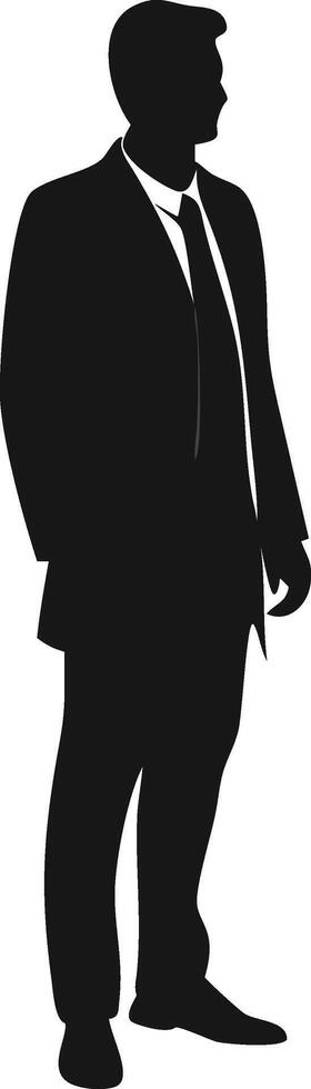 Business Silhouette Of A Man Wearing Suit vector