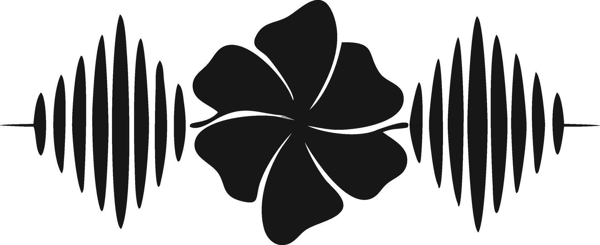 Flower Blossom With Audio Signal vector
