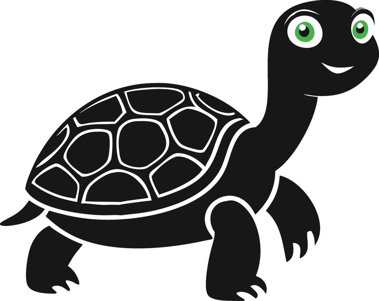 Cartoon Turtle Illustration Isolated Design vector