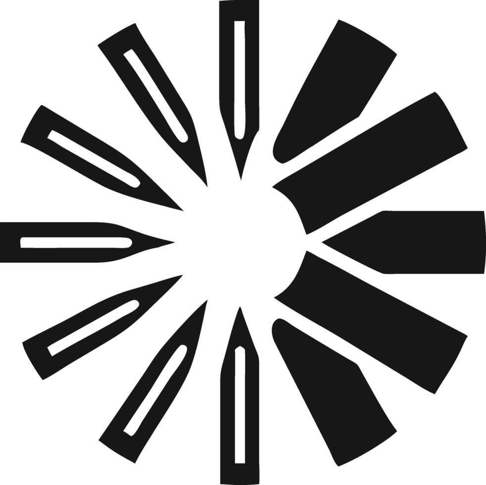 Circular Arrangement Of Black Cartridge Image vector