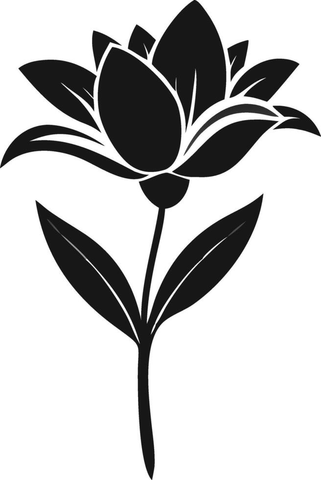 Elegant Black And White Floral Design vector
