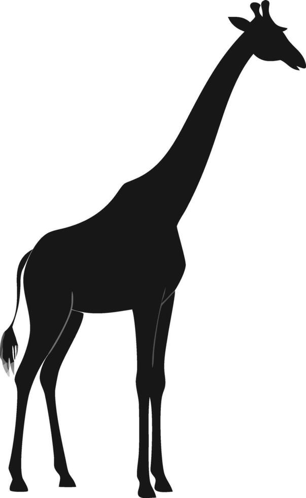 Giraffe Silhouette Simple Elegant Isolated vector