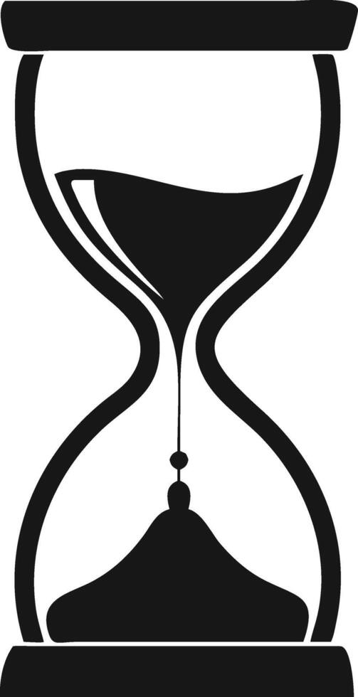 Hourglass Silhouette Symbol Time Passing Concept vector