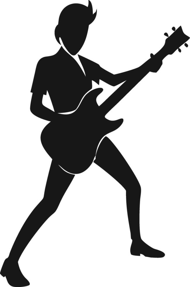 Guitarist Silhouette Rock Concert Musical Performance vector