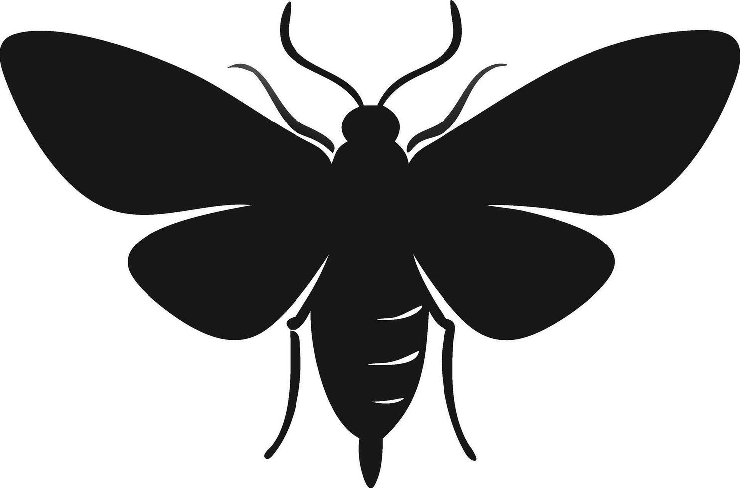 Moth Silhouette Illustration Simple Design vector