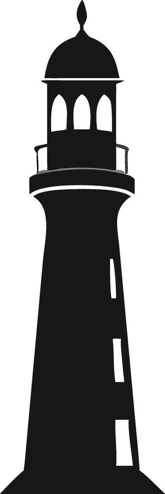Lighthouse Silhouette Isolated On White Background vector
