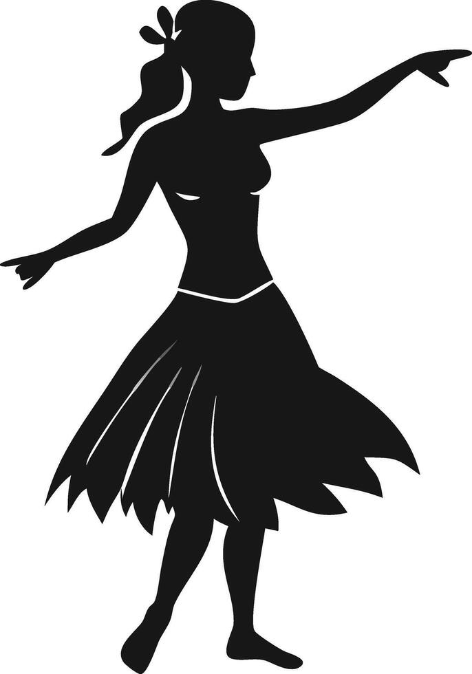 Silhouette Of A Dancing Woman Illustration vector