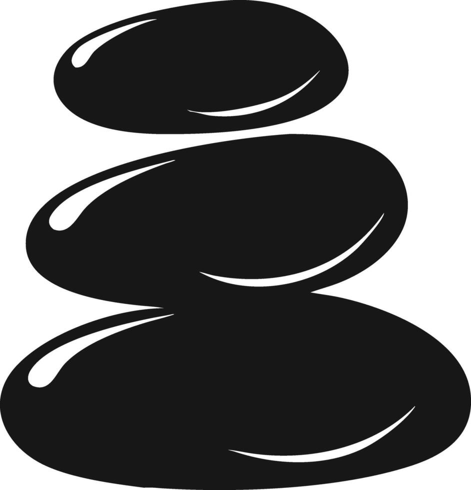 Stacked Black Pebbles Spa Balancing Stones vector