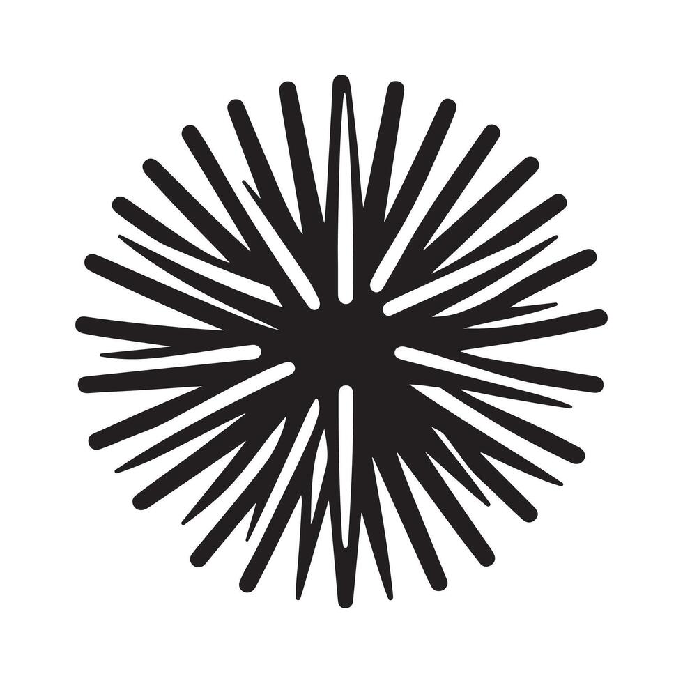 Elegant Black Sea Urchin Silhouette for Art Prints vector