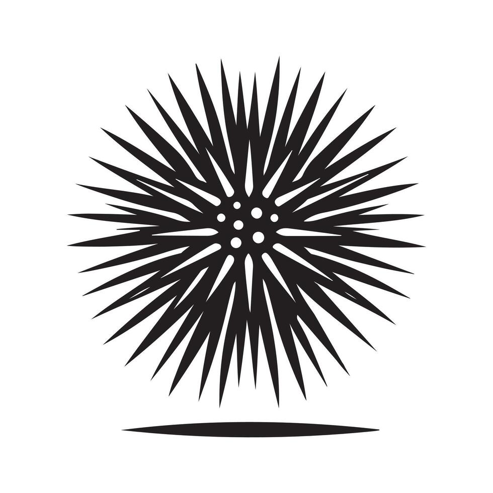 Elegant Sea Urchin Silhouette for Invitations vector