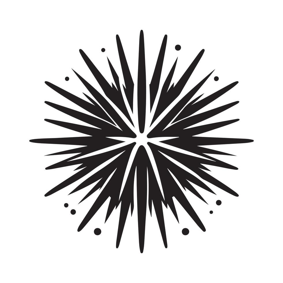 Sea Urchin Black for Digital Artworks vector