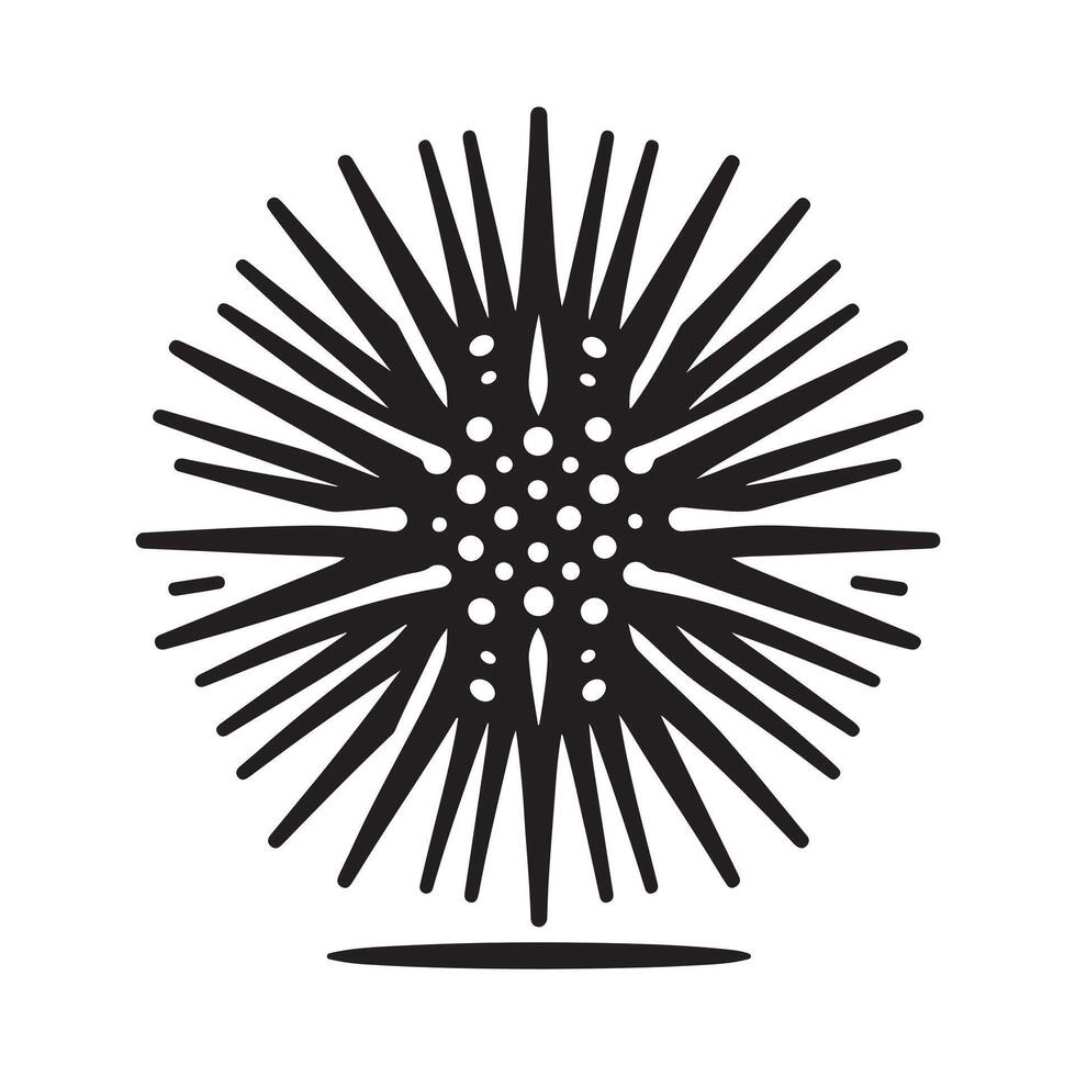 Professional Sea Urchin Silhouette for Print Design vector