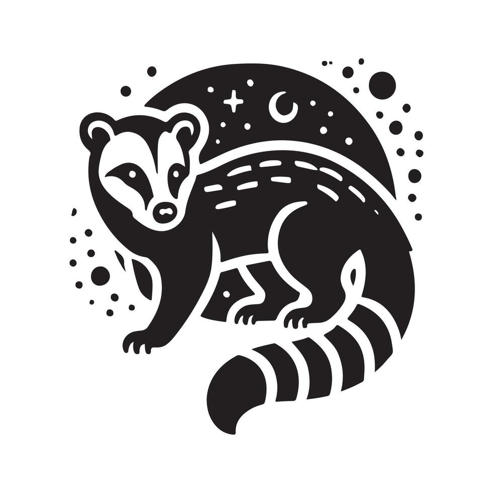 High-Resolution African Civet Black for Websites vector