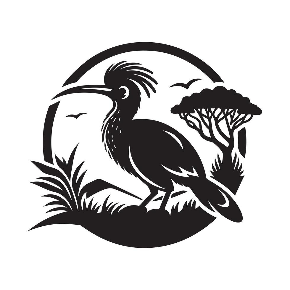 Unique Black Tinamou Silhouette for Artistic Creations vector