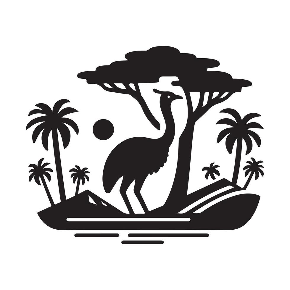 Black Tinamou Silhouette for Graphic Designers vector