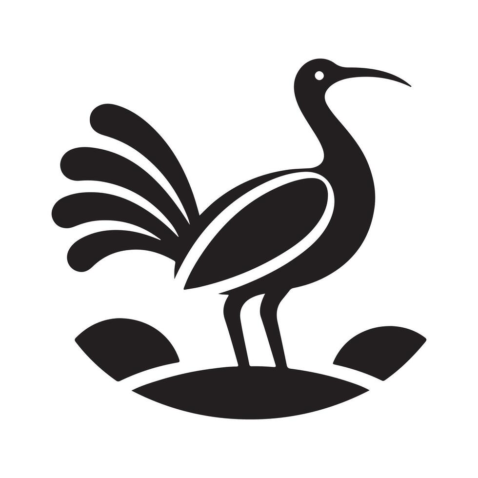 Tinamou Silhouette for Nature-Themed Branding vector