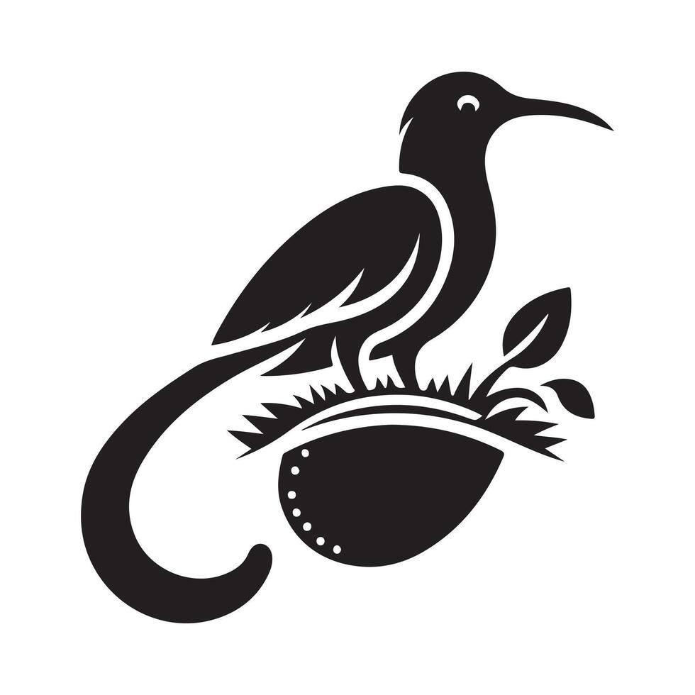 Tinamou Black for Wildlife Graphic Designs vector