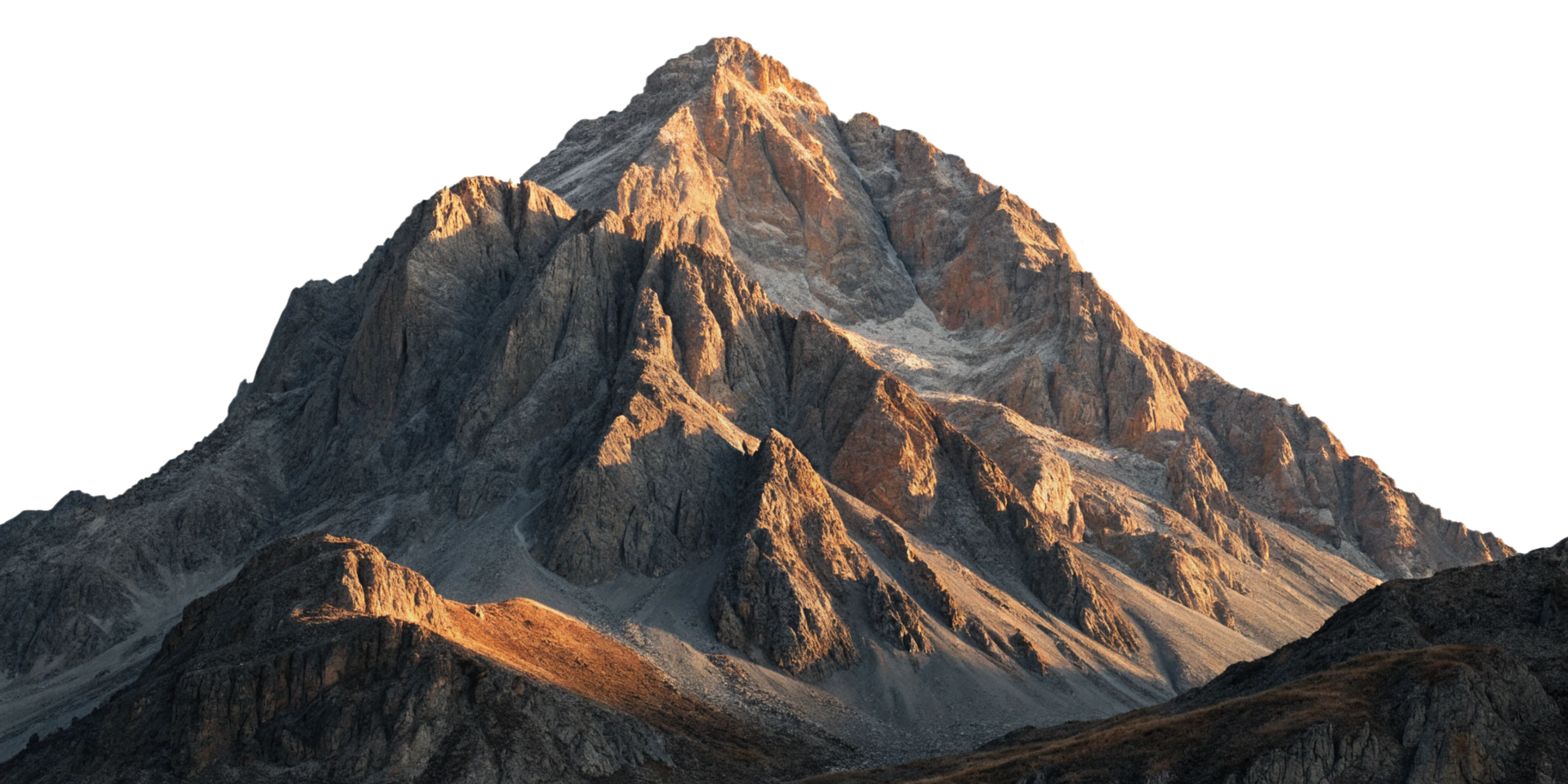 Majestic Sunrise Illuminates a Rugged Mountain Peak in a Breathtaking Landscape png