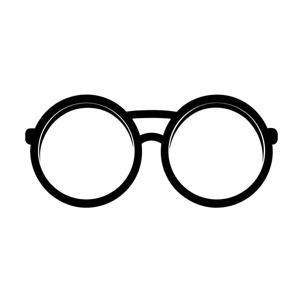 Black Eyeglasses Icon for Use in UI vector