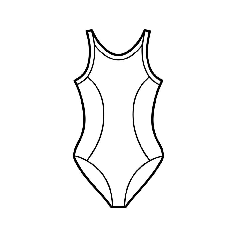 Isolated Black Swimsuit vector