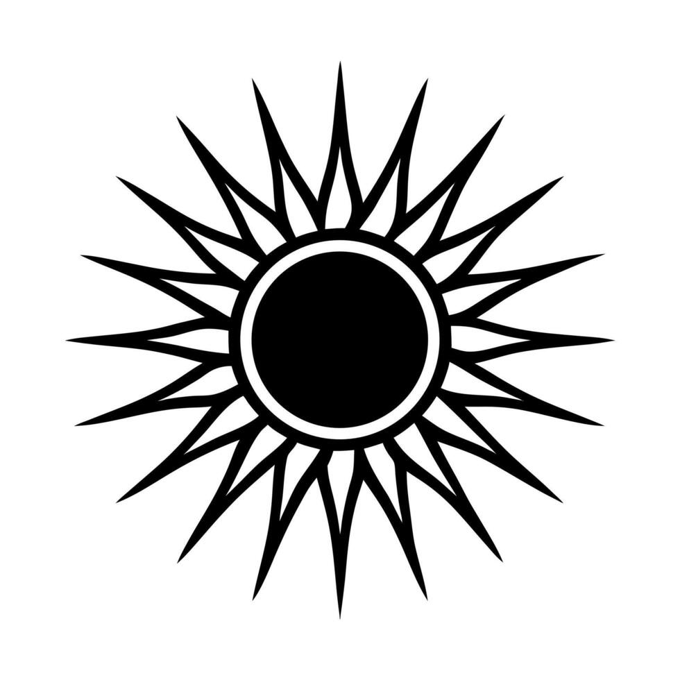 Sun Clipart Black vector