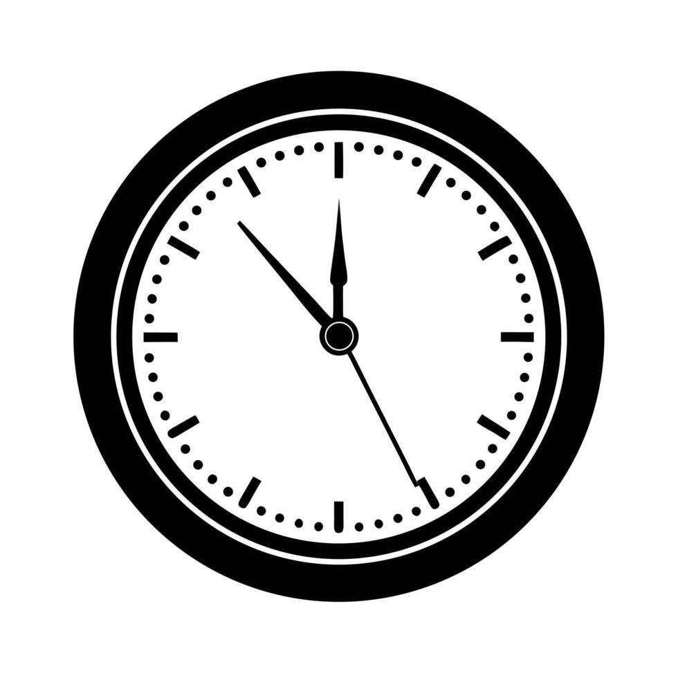 Wall Clock Black Art vector