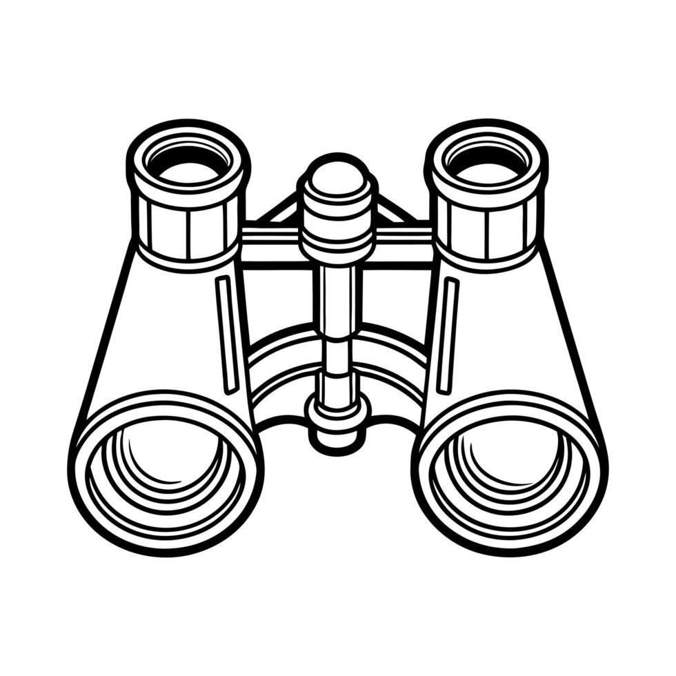 Field Glasses Ornament Black vector