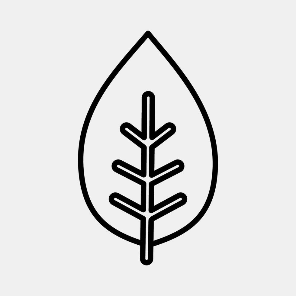 Icon tea. Plant leaves elements. Icon in line style. vector