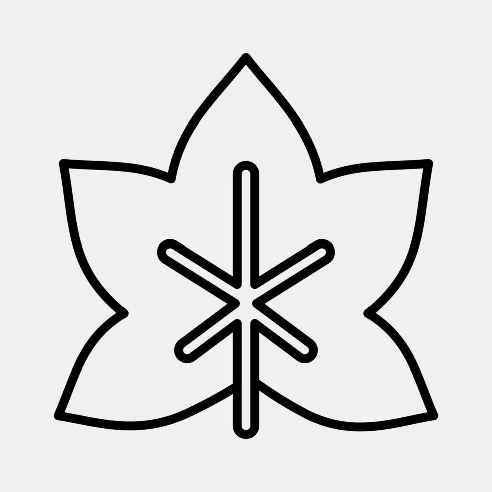 Icon grape. Plant leaves elements. Icon in line style. vector