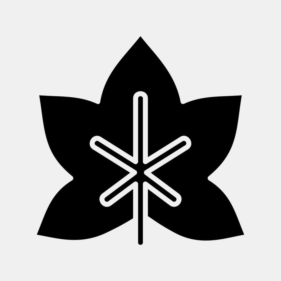 Icon grape. Plant leaves elements. Icon in glyph style. vector