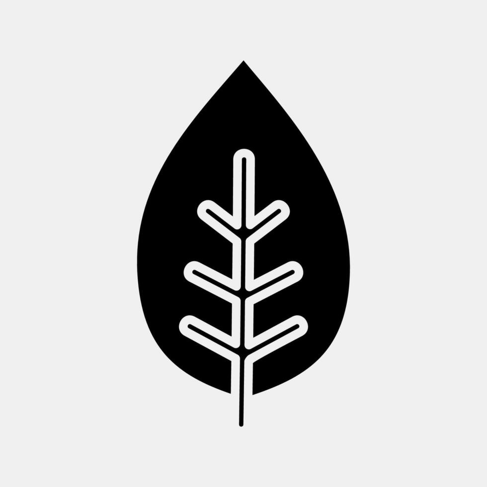 Icon tea. Plant leaves elements. Icon in glyph style. vector