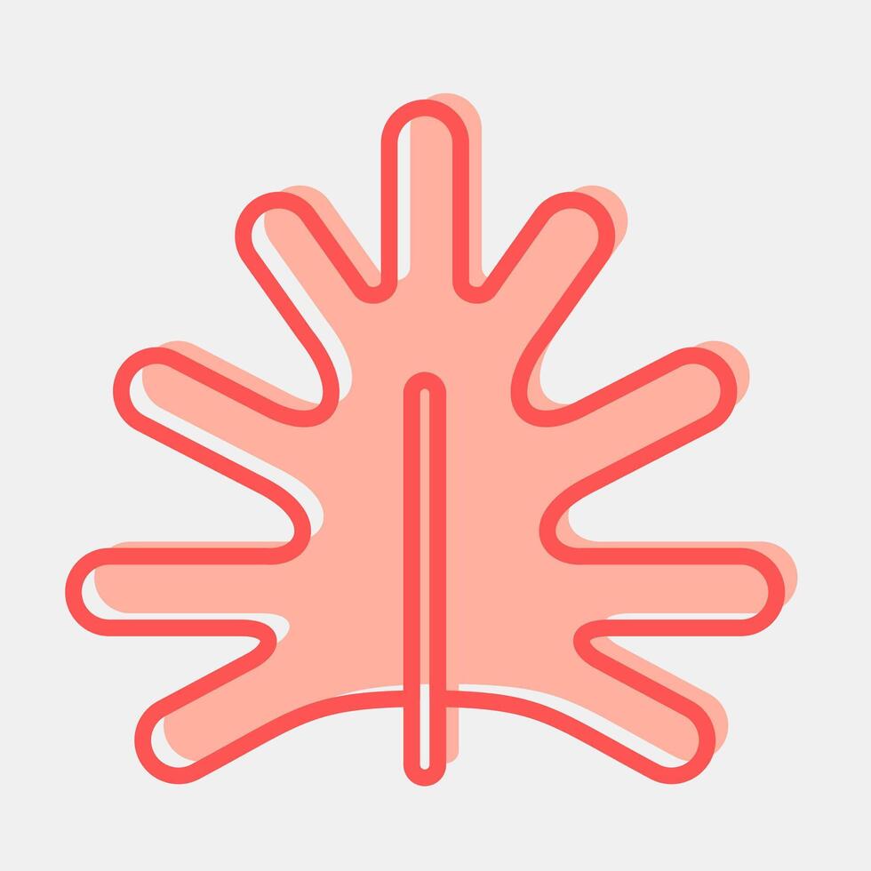 Icon philodendron. Plant leaves elements. Icon in two tone style. vector