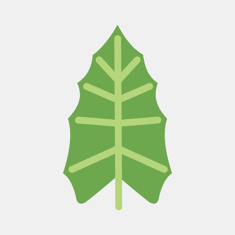 Icon alocasia. Plant leaves elements. Icon in flat style. vector