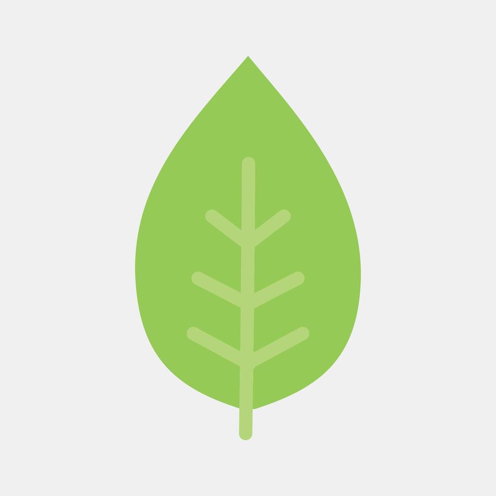 Icon tea. Plant leaves elements. Icon in flat style. vector