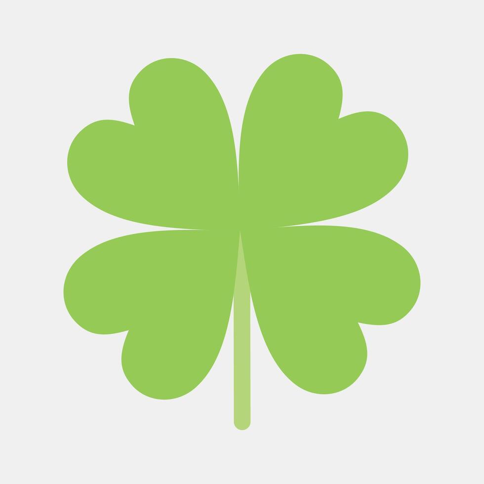 Icon clover. Plant leaves elements. Icon in flat style. vector