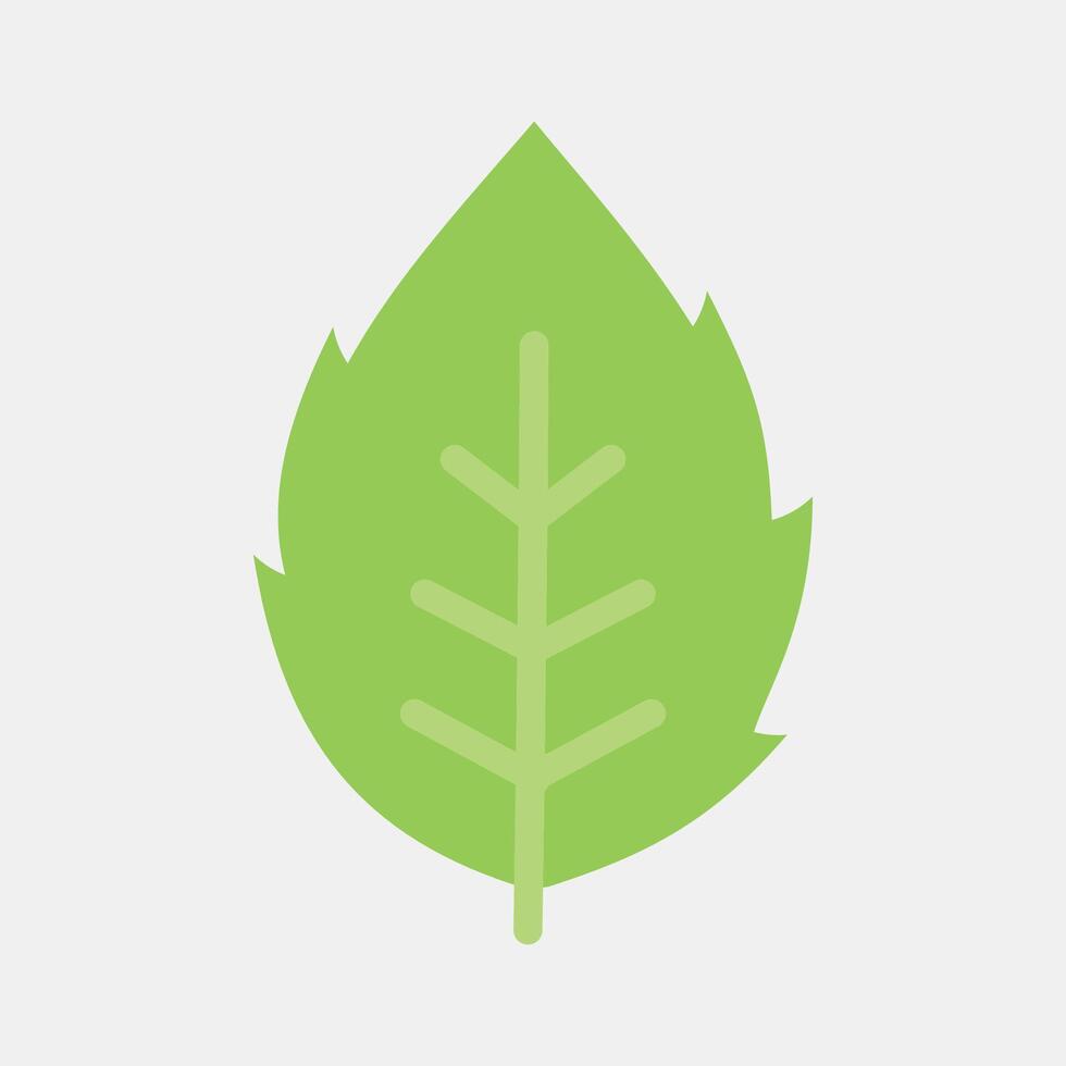 Icon mint. Plant leaves elements. Icon in flat style. vector