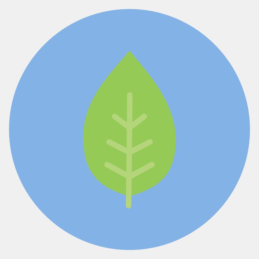 Icon tea. Plant leaves elements. Icon in color mate style. vector