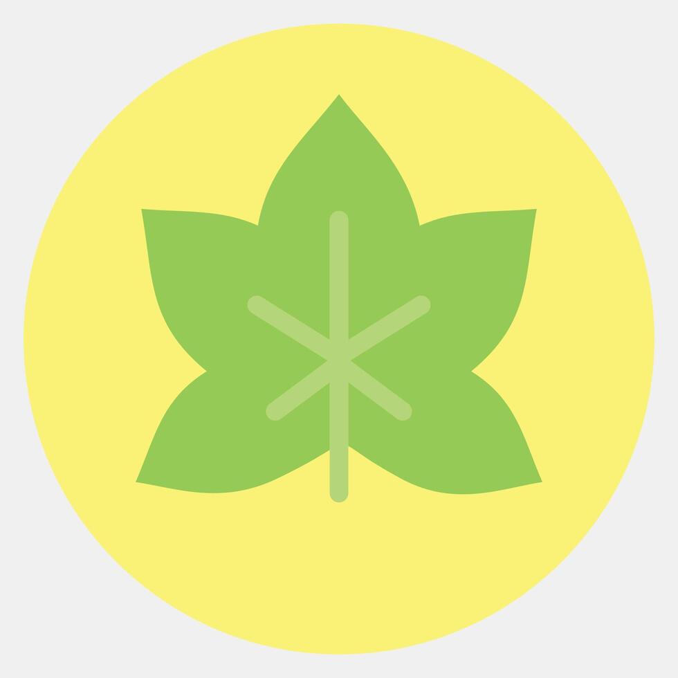 Icon grape. Plant leaves elements. Icon in color mate style. vector