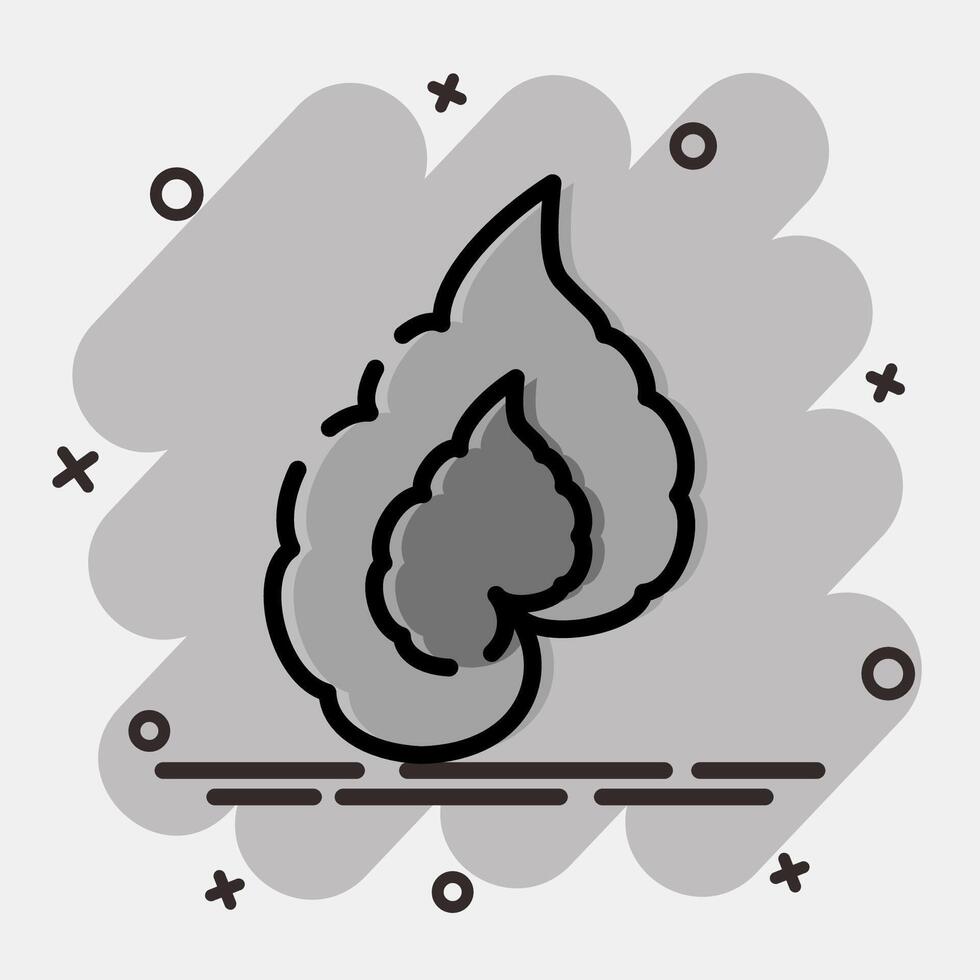 Icon begonia. Plant leaves elements. Icon in comic style. vector